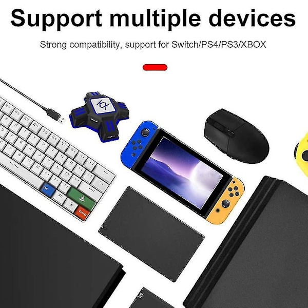 Understøtter Ns/ Ps5/ Ps4 / Ps3 / X Series ,keyboard & Mouse Adapter