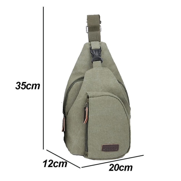 Canvas Slängväska Crossbody Ryggsäck Vandringsdagspackning Ryggsäck För