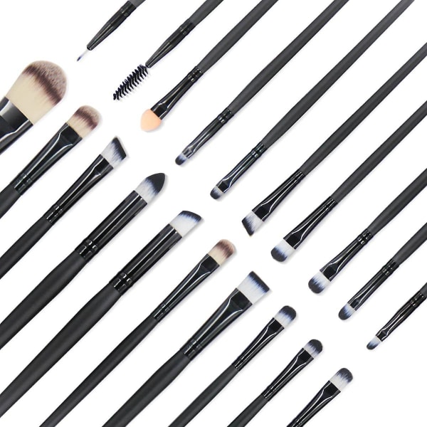 20 stycken sminkborstar ögonskugga eyeliner foundation läpp rouge flytande puderborstar
