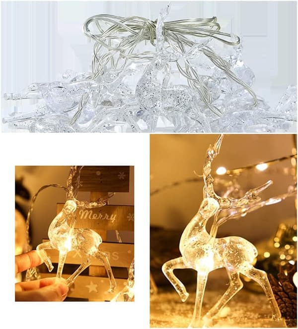 LED Julrenljus - Batteri/USB-driven Ljusslinga Heminredning
