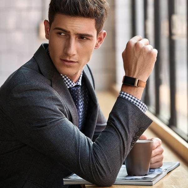 Fitbit Charge 3/4 læderrem Brun
