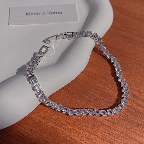 Koreansk retro perlearmbånd dame ins stil niche high-end titanium stål armbånd par armbånd hånd smykker
