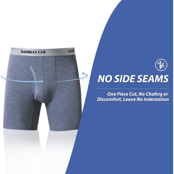 Bløde og åndbare boxershorts til mænd (4 eller 7-pak) lillaMørkegrå Sort grå Sort purpleDark gray Black gray Black M