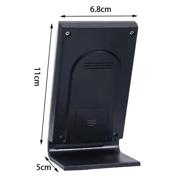 Digital väderstation med utomhussensor, inomhus utomhustermometer hygrometer barometer väckarklocka för hemmet, svart