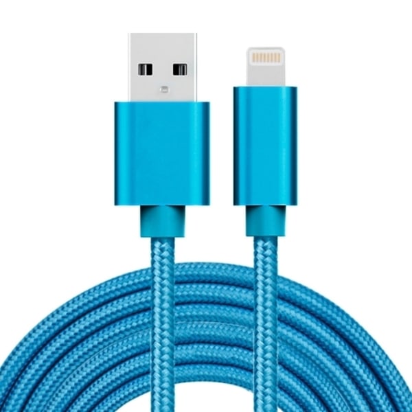 SiGN USB - Lightning -kaapeli 2.4A, 3m, Nylon - Sininen
