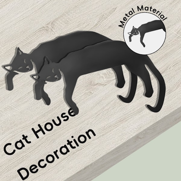 Dörrhörnsdekoration Rolig Svart Katt Form Enkel Fashion Prydnad Kreativ Dörröppningsdekoration 1st