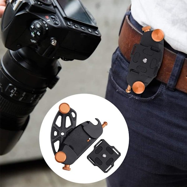Kamerabältesspänne Snabbkoppling Kamerabälte DSLR Kameramontering (Orange)