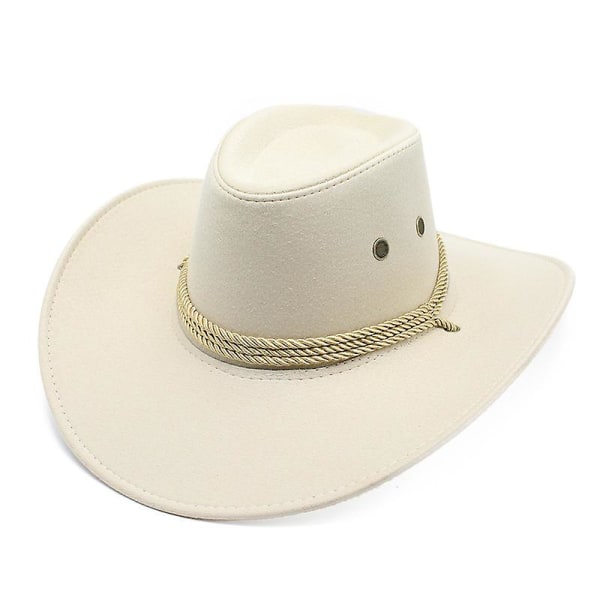 Unisex Kunstlæder Cowboyhat Hvid