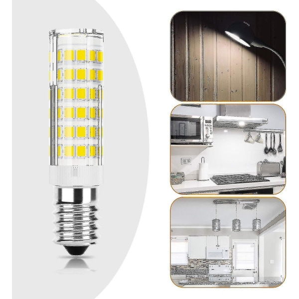E14 LED-lampa för köksfläkt 5w (motsvarande 50w halogen), 550lm, kallvitt (6000k), Ac220-230v, ej dimbar, liten Edison-skruv Ses för kyl/spisfläkt