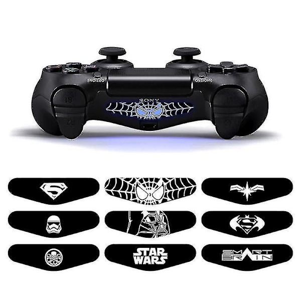 LED-ljuslist Skin-dekaler för Gamepad Playstation4 Svart 6