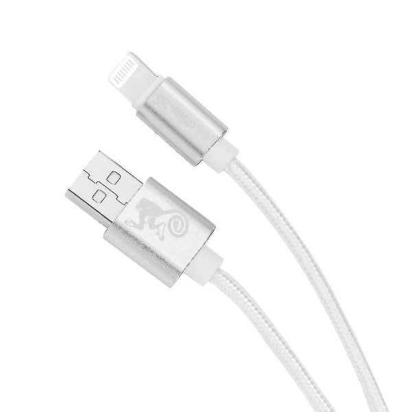 Hurtiglading Lightning-kabel hvit nylon (1 m)