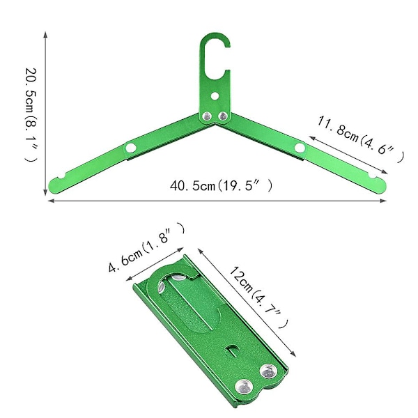 Reise sammenleggbar kleshenger i aluminiumlegering (svart)
