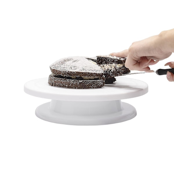 Rund kagedekoration roterende drejeskive glasur køkken display platform drejelig stand dekorationer 360 grader