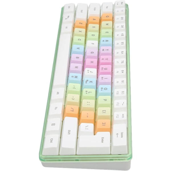 Gaming-tastatur, 60 procent tastatur Farve Sød tastatur med RGB, Kablet mekanisk tastatur til spilkontor, Hvid