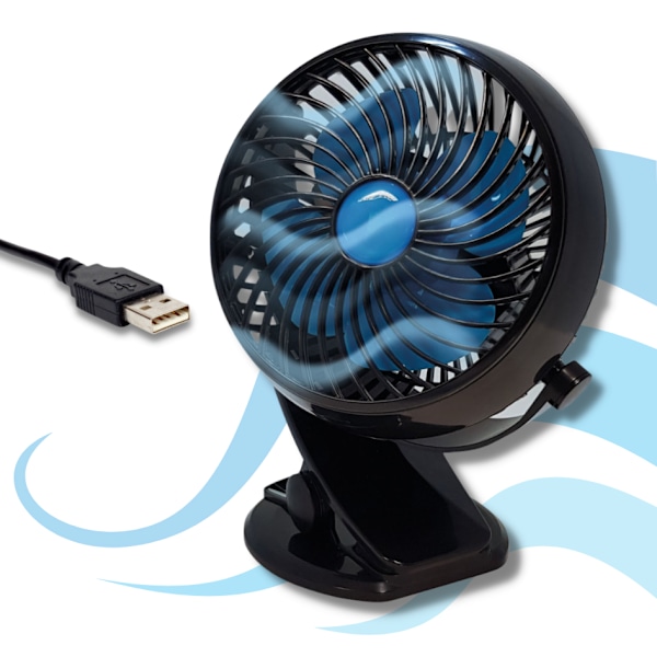 Fast Fan, johdoton kannettava tuuletin, USB-ladattava, 360 asteen kierto, premium-minituuletin, kotiin, toimistoon, työpöydälle, hiljainen ja nopeudensäätimellä