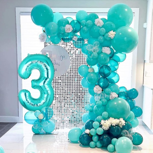 40 tommer balloner Mylar folie helium digitale ballon baby shower fest Tiffany blå, 6