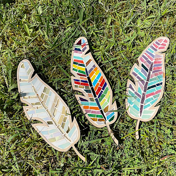 DIY Mosaik Kit, Kreativitet DIY Mosaik Familj Kit, Ljus Fjäder DIY Mosaik Kit för Vuxna, Jul Fjäder Heminredning Gåvor