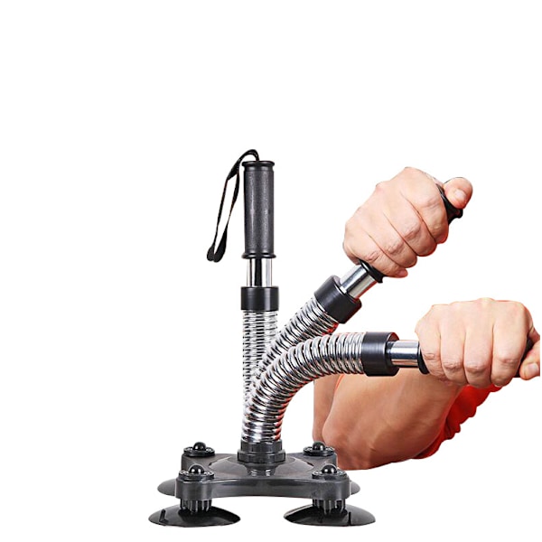 Forankret Power Twister Wrestling Modstandsfjeder Bar Træningsredskab til Biceps, Underarme, Skuldre, Bryst Sug til Glatte Overflader - 45-50LB