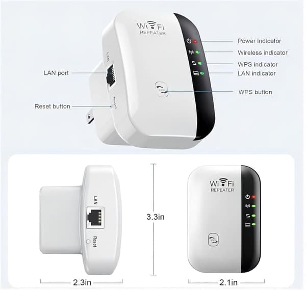 WiFi-forlænger - Netværksforstærker - WiFi-repeater - Hjem/Kontor