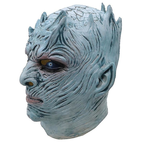 Halloween Jul Halloween Nyhet Mask Game Of Thrones Nights King White Walker Kostym Karnevalsfest Rekvisita Skrämmande latexhuvudmask för vuxna