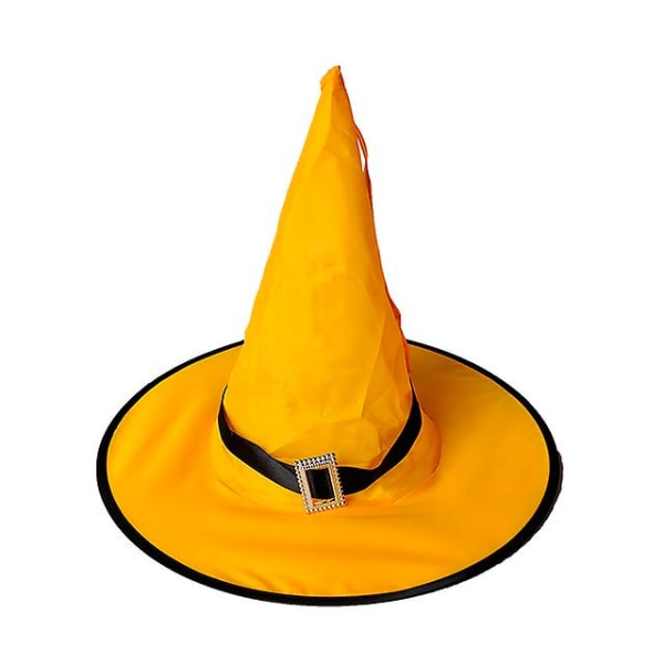 Häxhatt Vuxen Barn Cosplay rekvisita Tillbehör Kostym Huvudbonader Trollhatt Djävul Cap Festdekoration 2023 37x34cm orange