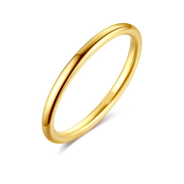 18k Guldring Ring Guld Glansig Ring 18k Färg Guld Sansheng Sanshi Antik Frostad Ring