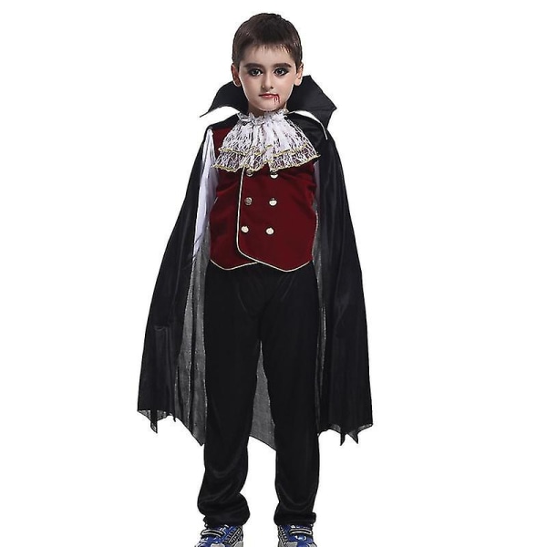 Pojkar Vampyr Cosplay kostym för barn Halloween Carnival Festklänning Kläder XL
