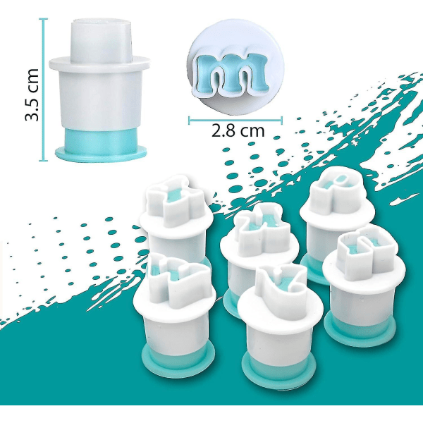 26 pienen kirjaimen fondantti- ja kuorrutusleikkurin pakkaus