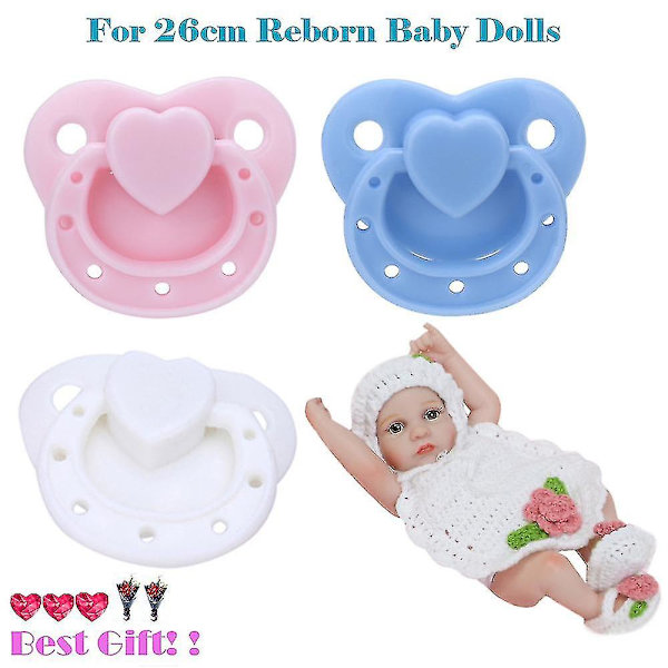 Ny napp för 26 cm Reborn babydockor med interna magnetiska tillbehör