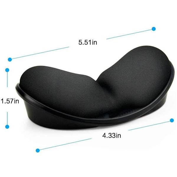 Memory Foam Musehvilepude Tastatur Håndledsstøttepude Anti-skid Musepude Support Håndledsstøttepude til Kontorcomputer (Sort)