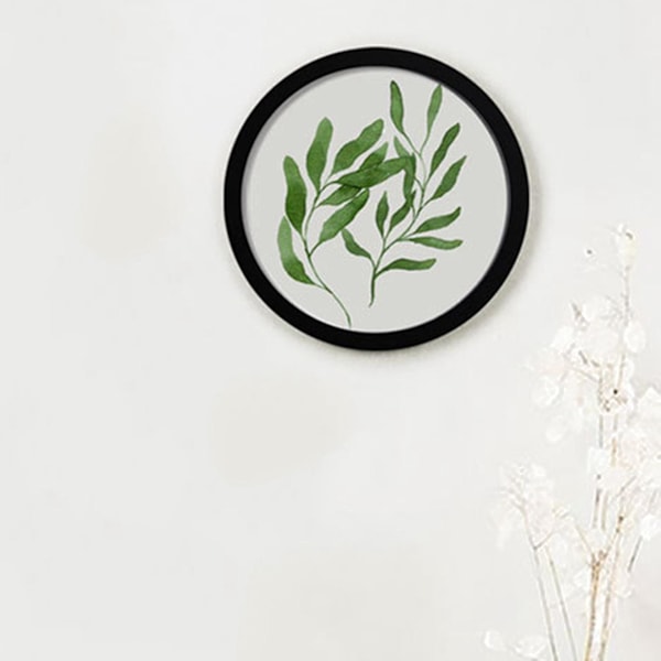 2 kpl 7 tuuman pyöreät puiset kuvareunukset Luova lahja Diy Seinälle ripustettava puinen kuvapidike Koti Deko