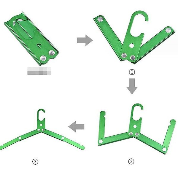 Reise sammenleggbar kleshenger i aluminiumlegering (svart)