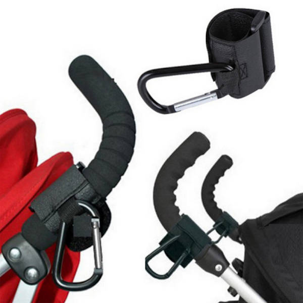 Vognkroker for å henge vesker Handleposehengende klips Metallkrok Organiseringskrok for å gå Babyvognkroker Baby