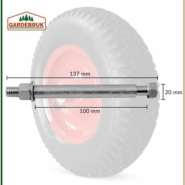 Trillebårdekk 4.80/4.00-8 inner- og ytterdekk 16 tommer (slange + ytterdekk)