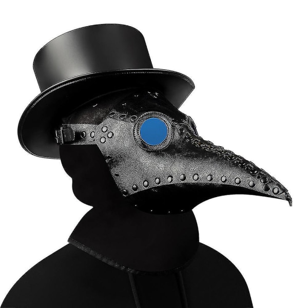 Halloween Julpest Doctor Cosplay Mask Medeltida näbb Steampunk Fågelfest Huvudbonader Halloween Punk Kostym rekvisita Black