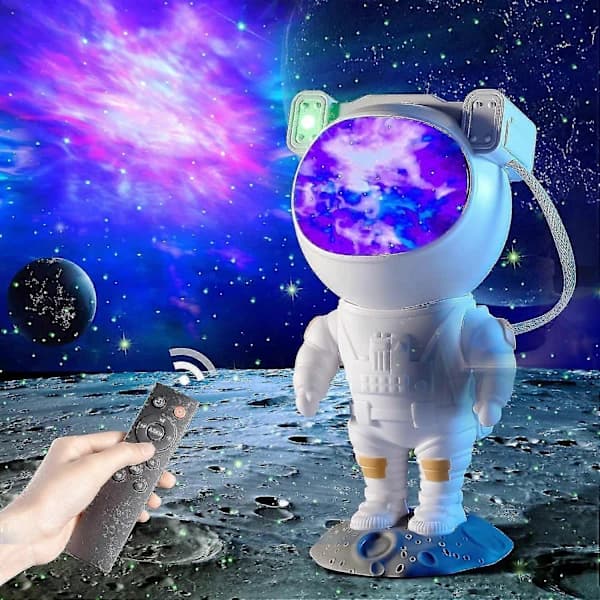 Astronaut Galaxy Stjerneprojektor Nattlys Med Tåke, Timer og Fjernkontroll for Barn og Voksne
