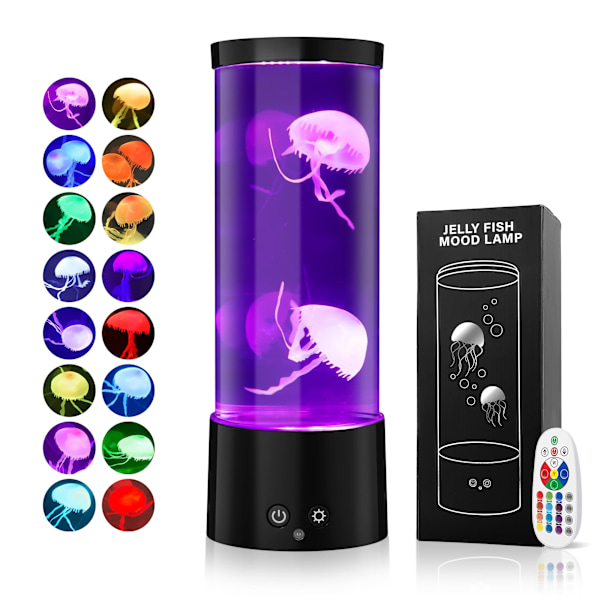 Jellyfish Lamp, Jellyfish Aquarium Lamp with 17 Light Effects - Table Lamp Night Light Mood Light with Remote, Jelly Fish