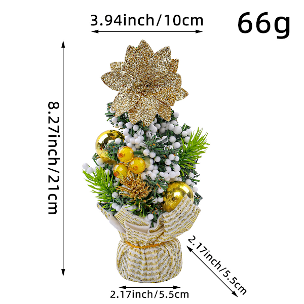 3 pcs Mini Table Top Christmas Tree 8.27 inches Miniature Christmas Trees in Bag for Christmas Decorations Holiday Party Ornaments