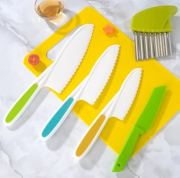 Knivset för barn, 6 delar – Barnvänliga knivar multif\u00e4rg multicolor