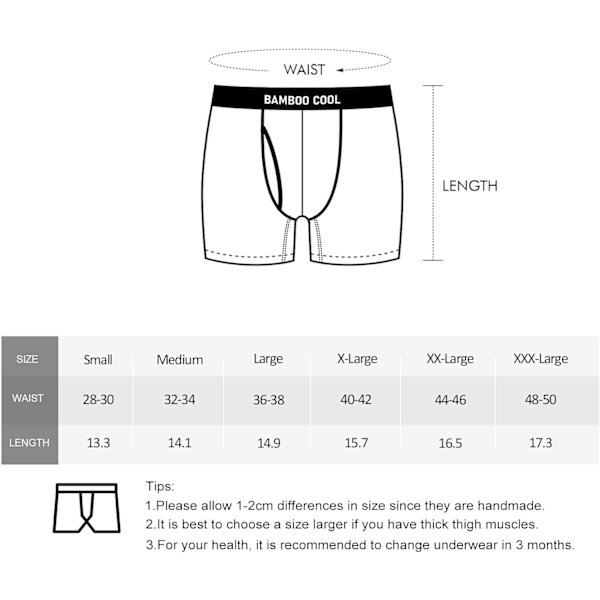 Pehmeät ja hengittävät bokserit miehille (4 tai 7 kpl) sininen harmaa valkoinen Blue Gray White XXL