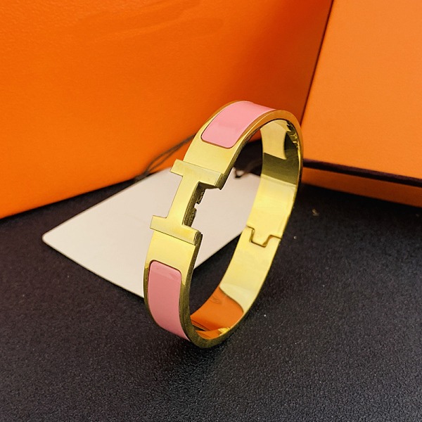 H-Armbånd, 18K Alfabetlås til Mænd og Kvinder, Rustfrit Stål Pararmbånd, Guld og Rosaguld Gold and Pink