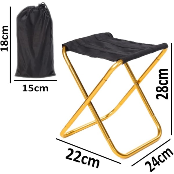 Foldbar udendørs skammel, lille foldbar camping skammel med