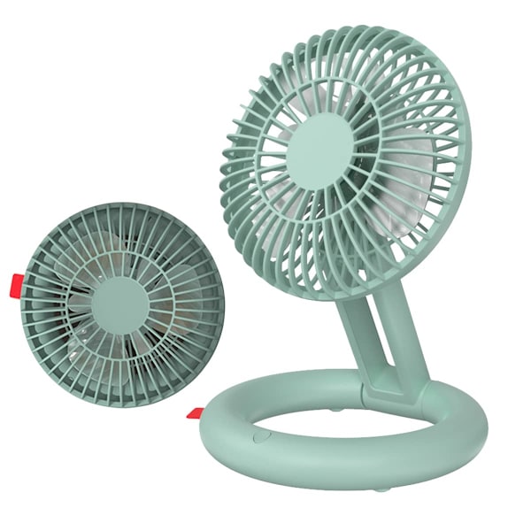 Foldable Desk Fan, USB Rechargeable Ceiling Fan, Automatic Head Shaking, Portable Mini Fan Silent Personal Cooling Table