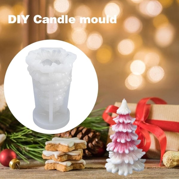 Jultema-form, 3D Julgran Santafigur Julhatt Snögubbeform för DIY Handgjort