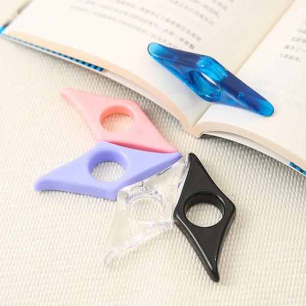 6PCS Thumb Book Support Acrylic Press Bookmark, Press Book Reading aid,Presents for Readers Book Lovers Bookworm Literary Presents