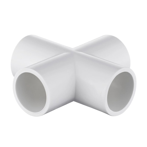 12-pakke 3/4\" kryss PVC-rørkobling, 4-veis kryss møbelkvalitet albuebeslag for DIY PVC hyllebygning møbler hage