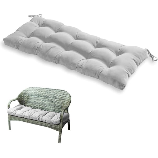 Benkpute 90 x 50 cm 2/3 Seter Møbler Gyngestolpute Myk Sklisikker Rektangulær Benkmattepute for Utendørs Innendørs Hage Terrasse Benk