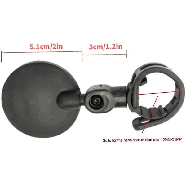 1 par cykelbackspegel cykling ridning backspegel cykel konvex reflektor spegel med vidvinkelobjektiv 5,3 cm cykelspeglar