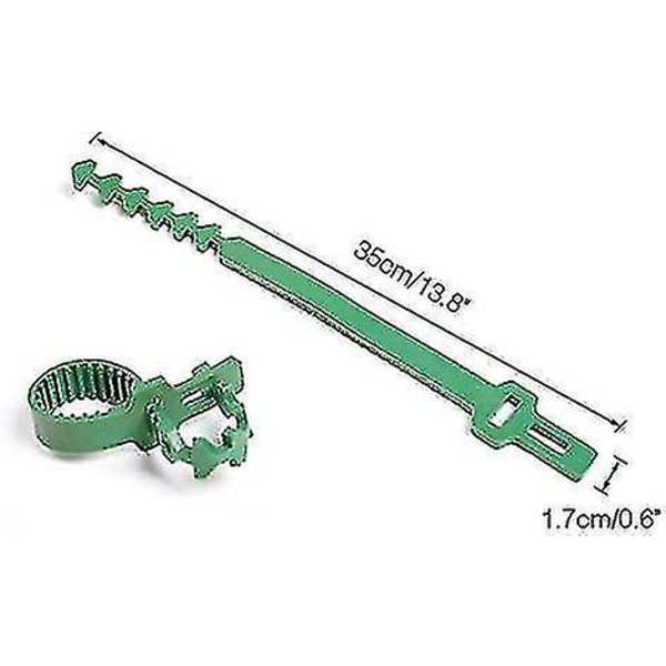 35 cm træbånd, kraftige buskbånd, justerbare havebånd til busk, rose, træ, plante, støtte, grøn, 5 stk.