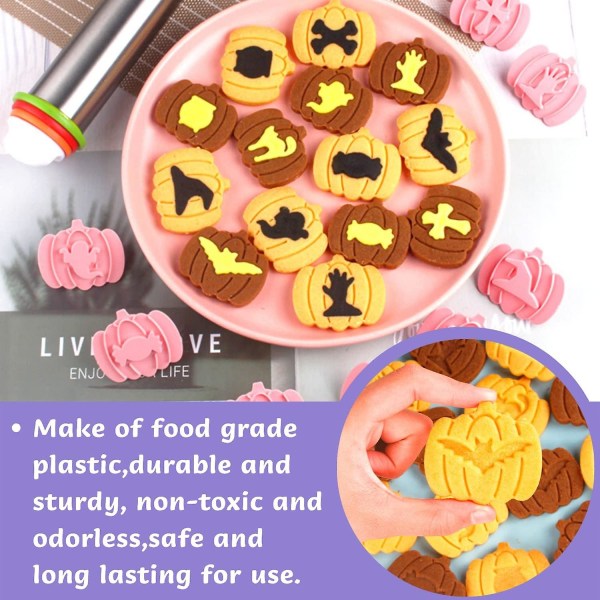 Cookie Cutters - 9 delar pumpa formad plast set